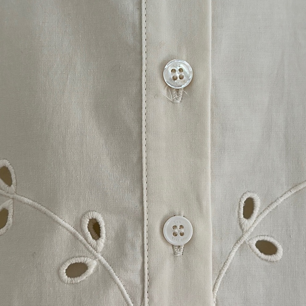 Sea New York Fern Eyelet Long-Sleeve Shirt NWT - Picture 5 of 9